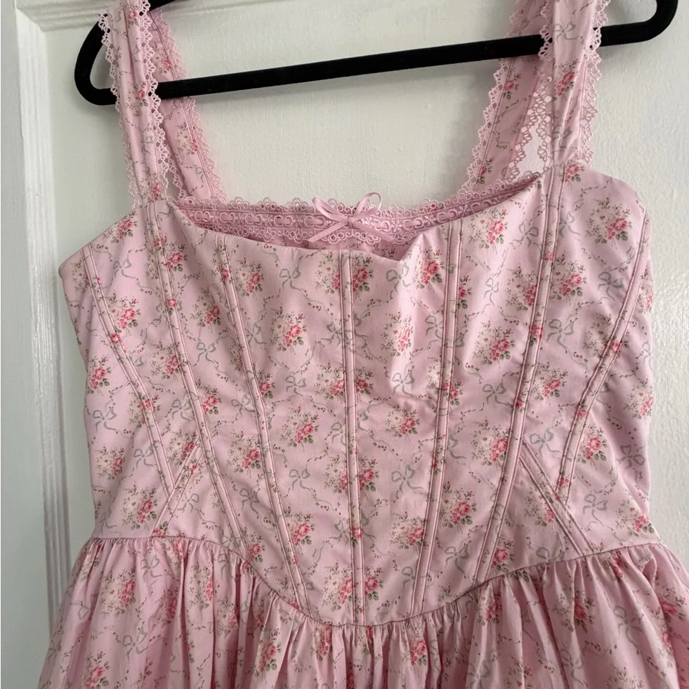 House of CB Pink Floral Lace Dress - Picture 3 of 6